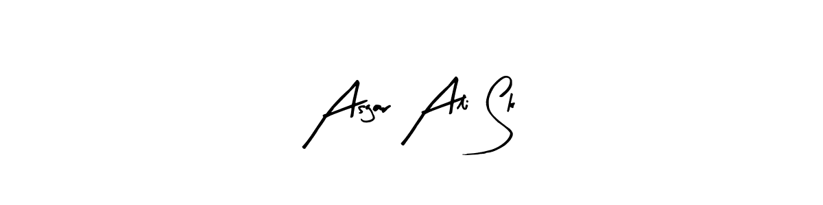 Similarly Arty Signature is the best handwritten signature design. Signature creator online .You can use it as an online autograph creator for name Asgar Ali Sk. Asgar Ali Sk signature style 8 images and pictures png