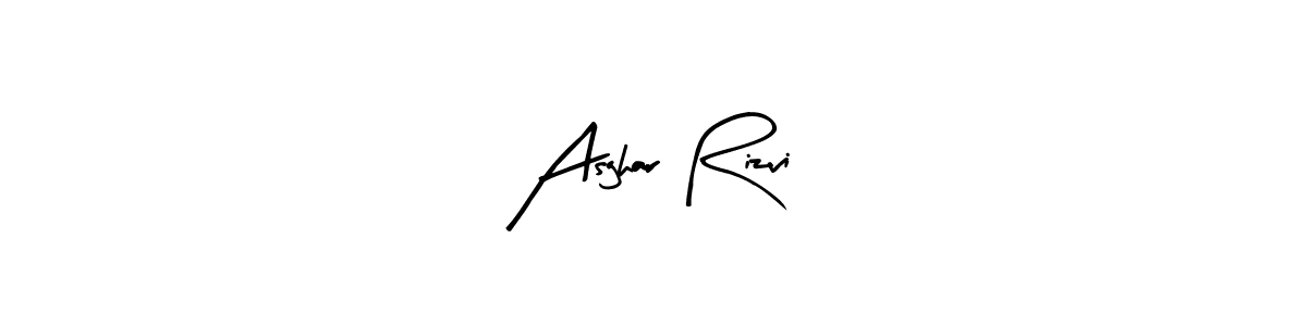 Make a beautiful signature design for name Asghar Rizvi. With this signature (Arty Signature) style, you can create a handwritten signature for free. Asghar Rizvi signature style 8 images and pictures png