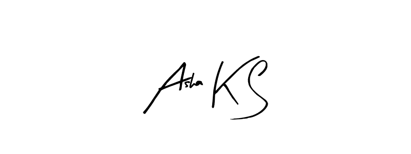 Design your own signature with our free online signature maker. With this signature software, you can create a handwritten (Arty Signature) signature for name Asha K S. Asha K S signature style 8 images and pictures png