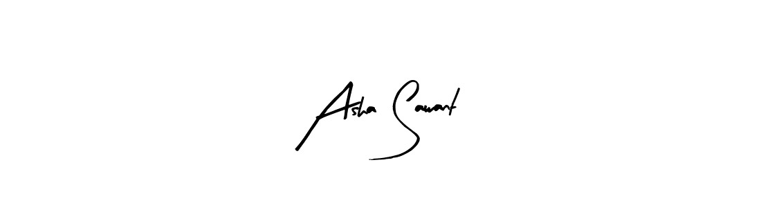 How to make Asha Sawant name signature. Use Arty Signature style for creating short signs online. This is the latest handwritten sign. Asha Sawant signature style 8 images and pictures png