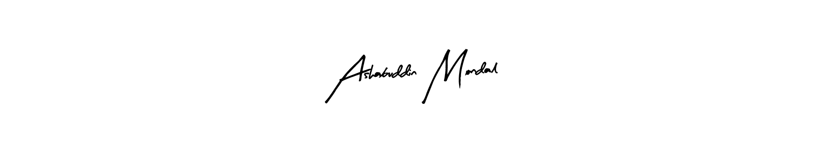 Make a beautiful signature design for name Ashabuddin Mondal. With this signature (Arty Signature) style, you can create a handwritten signature for free. Ashabuddin Mondal signature style 8 images and pictures png