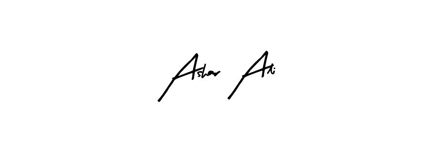 Make a beautiful signature design for name Ashar Ali. Use this online signature maker to create a handwritten signature for free. Ashar Ali signature style 8 images and pictures png
