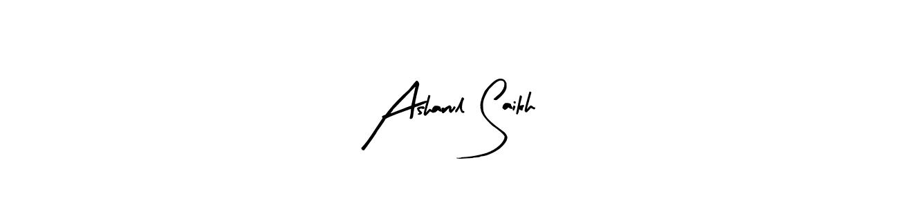 Also You can easily find your signature by using the search form. We will create Asharul Saikh name handwritten signature images for you free of cost using Arty Signature sign style. Asharul Saikh signature style 8 images and pictures png