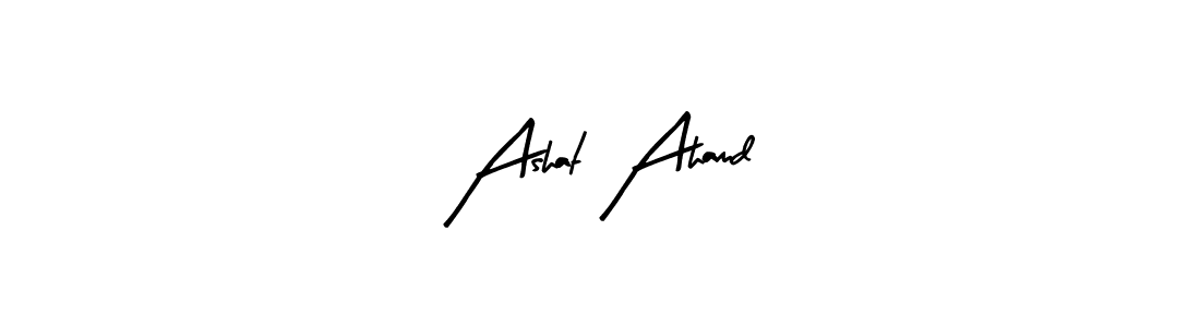How to make Ashat Ahamd name signature. Use Arty Signature style for creating short signs online. This is the latest handwritten sign. Ashat Ahamd signature style 8 images and pictures png