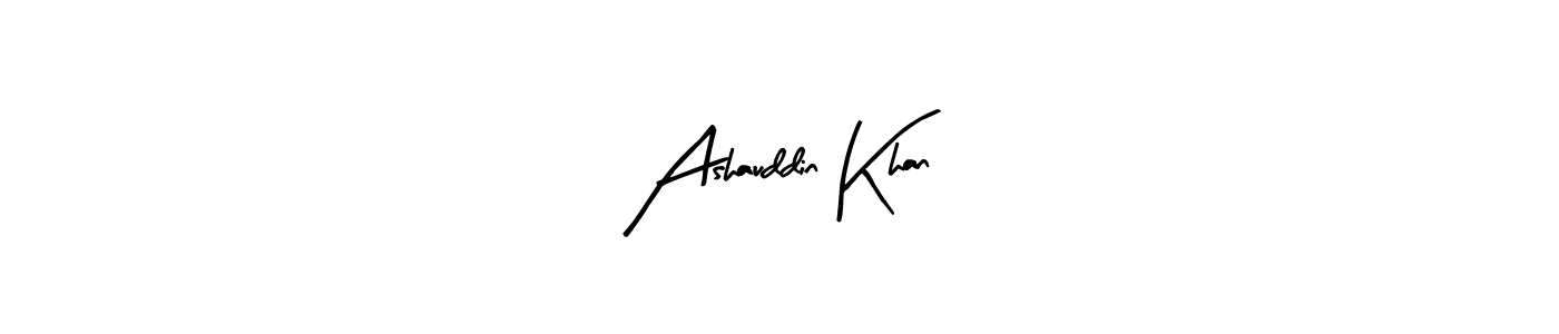 How to make Ashauddin Khan name signature. Use Arty Signature style for creating short signs online. This is the latest handwritten sign. Ashauddin Khan signature style 8 images and pictures png