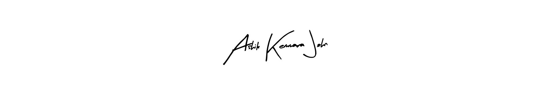 Arty Signature is a professional signature style that is perfect for those who want to add a touch of class to their signature. It is also a great choice for those who want to make their signature more unique. Get Ashik Kemmara John name to fancy signature for free. Ashik Kemmara John signature style 8 images and pictures png