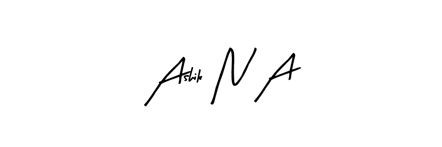 It looks lik you need a new signature style for name Ashik N A. Design unique handwritten (Arty Signature) signature with our free signature maker in just a few clicks. Ashik N A signature style 8 images and pictures png