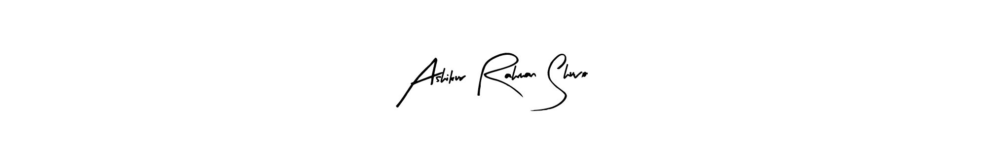 Make a beautiful signature design for name Ashikur Rahman Shuvo. With this signature (Arty Signature) style, you can create a handwritten signature for free. Ashikur Rahman Shuvo signature style 8 images and pictures png
