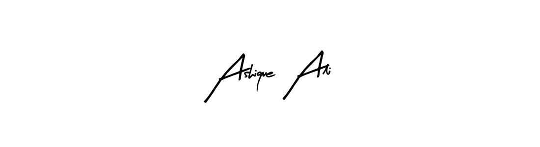 Use a signature maker to create a handwritten signature online. With this signature software, you can design (Arty Signature) your own signature for name Ashique Ali. Ashique Ali signature style 8 images and pictures png