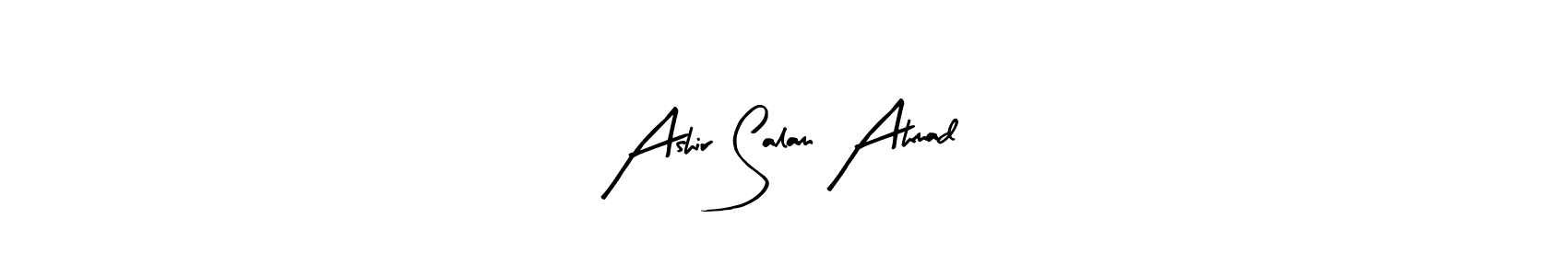 Design your own signature with our free online signature maker. With this signature software, you can create a handwritten (Arty Signature) signature for name Ashir Salam Ahmad. Ashir Salam Ahmad signature style 8 images and pictures png