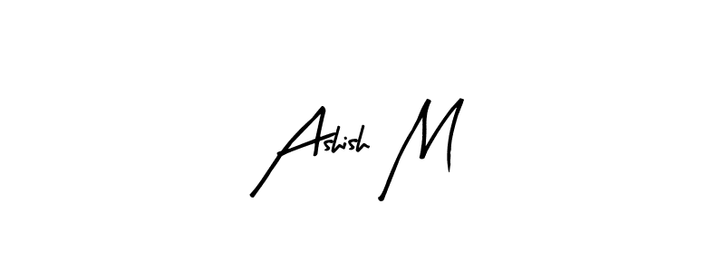 Use a signature maker to create a handwritten signature online. With this signature software, you can design (Arty Signature) your own signature for name Ashish M. Ashish M signature style 8 images and pictures png