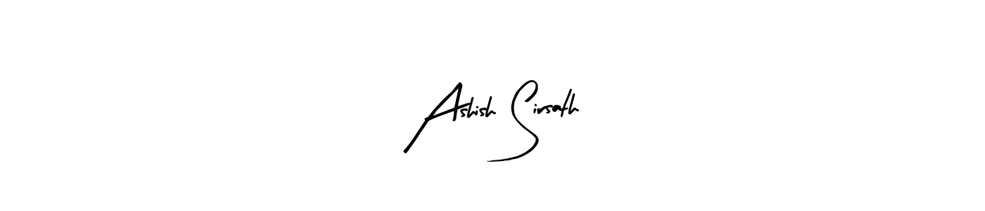 Arty Signature is a professional signature style that is perfect for those who want to add a touch of class to their signature. It is also a great choice for those who want to make their signature more unique. Get Ashish Sirsath name to fancy signature for free. Ashish Sirsath signature style 8 images and pictures png