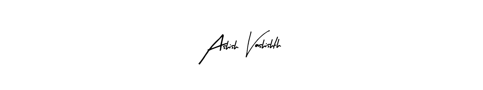 Arty Signature is a professional signature style that is perfect for those who want to add a touch of class to their signature. It is also a great choice for those who want to make their signature more unique. Get Ashish Vashishth name to fancy signature for free. Ashish Vashishth signature style 8 images and pictures png
