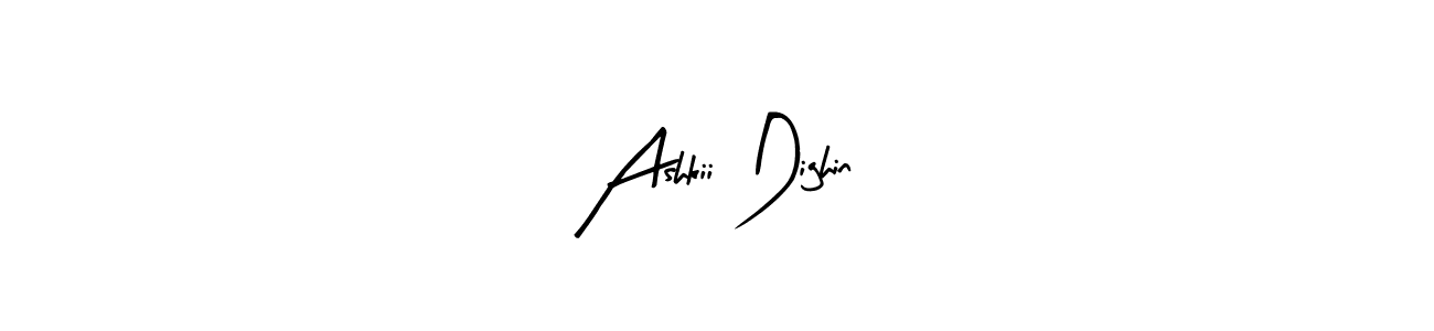 Design your own signature with our free online signature maker. With this signature software, you can create a handwritten (Arty Signature) signature for name Ashkii Dighin. Ashkii Dighin signature style 8 images and pictures png