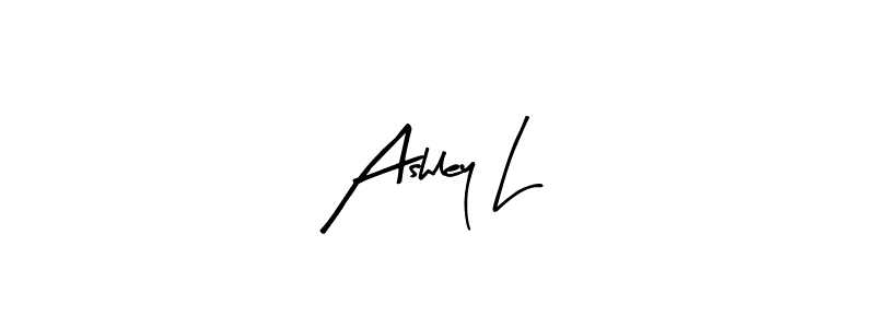 How to make Ashley L name signature. Use Arty Signature style for creating short signs online. This is the latest handwritten sign. Ashley L signature style 8 images and pictures png