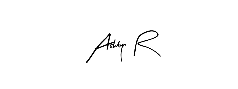 Make a beautiful signature design for name Ashlyn R. With this signature (Arty Signature) style, you can create a handwritten signature for free. Ashlyn R signature style 8 images and pictures png