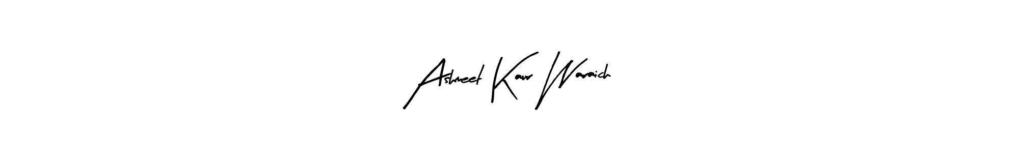 if you are searching for the best signature style for your name Ashmeet Kaur Waraich. so please give up your signature search. here we have designed multiple signature styles  using Arty Signature. Ashmeet Kaur Waraich signature style 8 images and pictures png