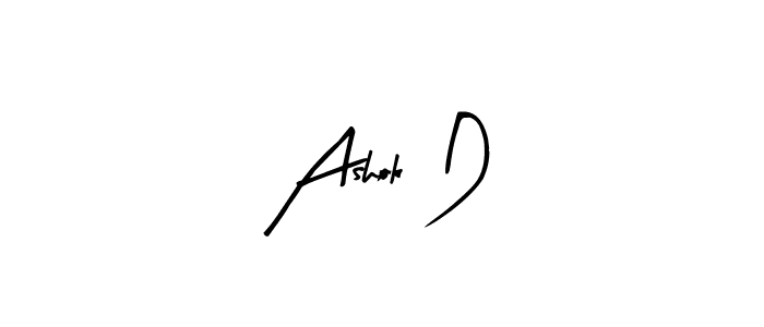 Arty Signature is a professional signature style that is perfect for those who want to add a touch of class to their signature. It is also a great choice for those who want to make their signature more unique. Get Ashok D name to fancy signature for free. Ashok D signature style 8 images and pictures png