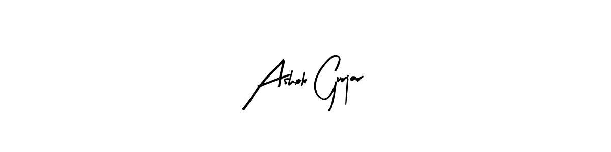 Create a beautiful signature design for name Ashok Gurjar. With this signature (Arty Signature) fonts, you can make a handwritten signature for free. Ashok Gurjar signature style 8 images and pictures png