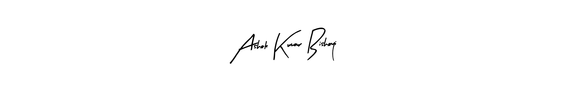 Arty Signature is a professional signature style that is perfect for those who want to add a touch of class to their signature. It is also a great choice for those who want to make their signature more unique. Get Ashok Kumar Bishoyi name to fancy signature for free. Ashok Kumar Bishoyi signature style 8 images and pictures png