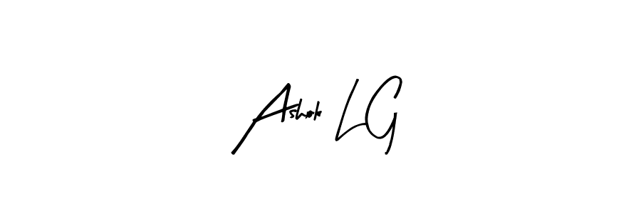 You should practise on your own different ways (Arty Signature) to write your name (Ashok L G) in signature. don't let someone else do it for you. Ashok L G signature style 8 images and pictures png