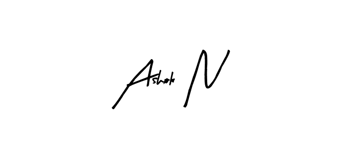 How to make Ashok N signature? Arty Signature is a professional autograph style. Create handwritten signature for Ashok N name. Ashok N signature style 8 images and pictures png