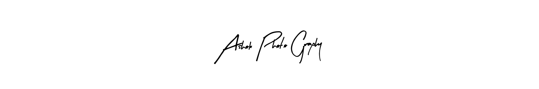 Arty Signature is a professional signature style that is perfect for those who want to add a touch of class to their signature. It is also a great choice for those who want to make their signature more unique. Get Ashok Photo Graphy name to fancy signature for free. Ashok Photo Graphy signature style 8 images and pictures png