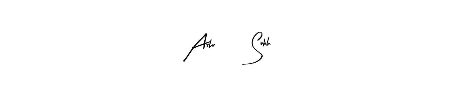 Similarly Arty Signature is the best handwritten signature design. Signature creator online .You can use it as an online autograph creator for name Ashu ❤️ Sukh. Ashu ❤️ Sukh signature style 8 images and pictures png