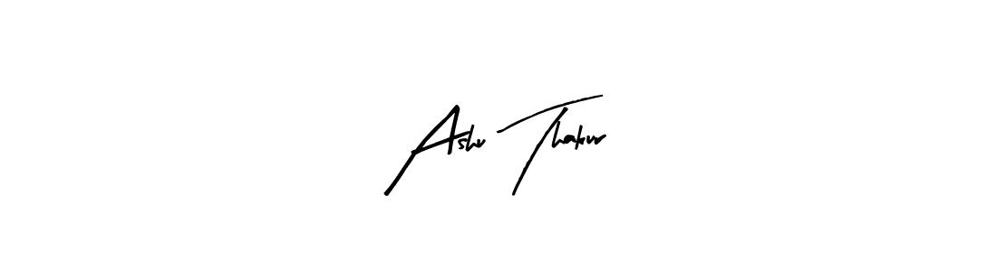 Similarly Arty Signature is the best handwritten signature design. Signature creator online .You can use it as an online autograph creator for name Ashu Thakur. Ashu Thakur signature style 8 images and pictures png