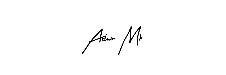 Arty Signature is a professional signature style that is perfect for those who want to add a touch of class to their signature. It is also a great choice for those who want to make their signature more unique. Get Ashwin Mk name to fancy signature for free. Ashwin Mk signature style 8 images and pictures png