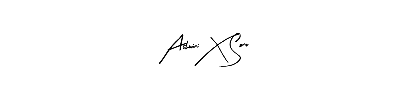 Similarly Arty Signature is the best handwritten signature design. Signature creator online .You can use it as an online autograph creator for name Ashwini X Sonu. Ashwini X Sonu signature style 8 images and pictures png