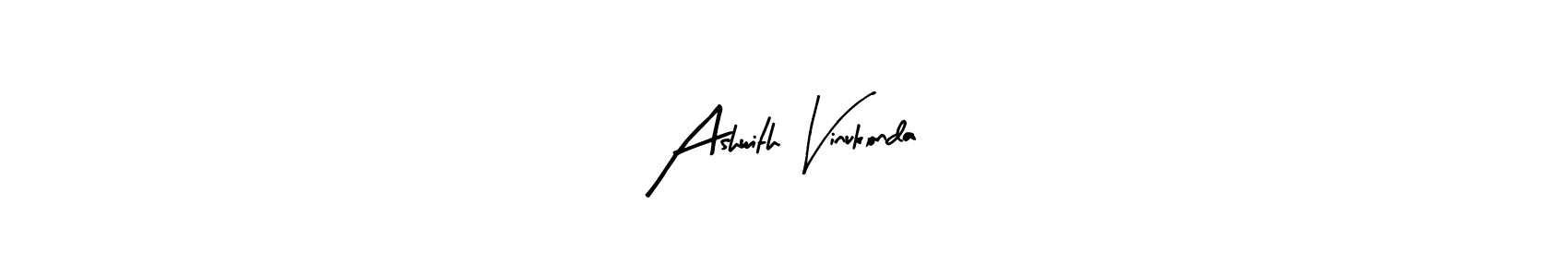 Make a beautiful signature design for name Ashwith Vinukonda. With this signature (Arty Signature) style, you can create a handwritten signature for free. Ashwith Vinukonda signature style 8 images and pictures png