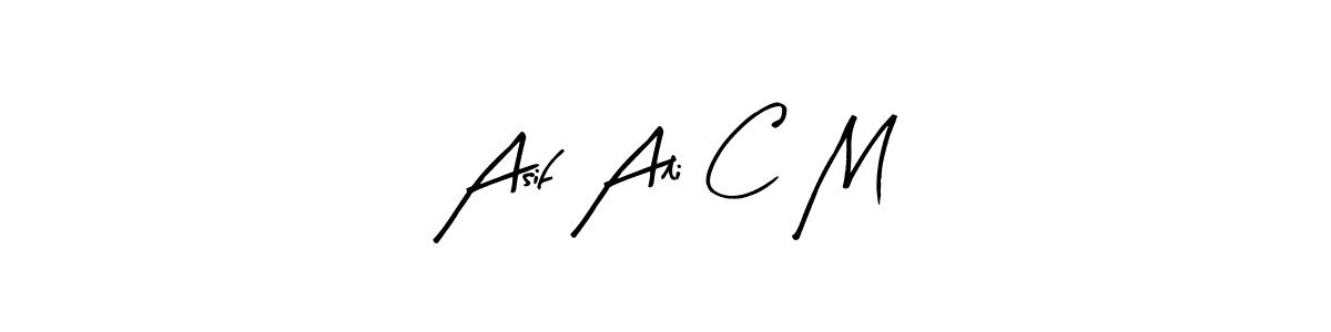 How to make Asif Ali C M name signature. Use Arty Signature style for creating short signs online. This is the latest handwritten sign. Asif Ali C M signature style 8 images and pictures png