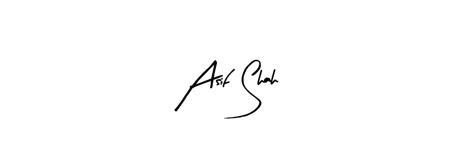 The best way (Arty Signature) to make a short signature is to pick only two or three words in your name. The name Asif Shah include a total of six letters. For converting this name. Asif Shah signature style 8 images and pictures png