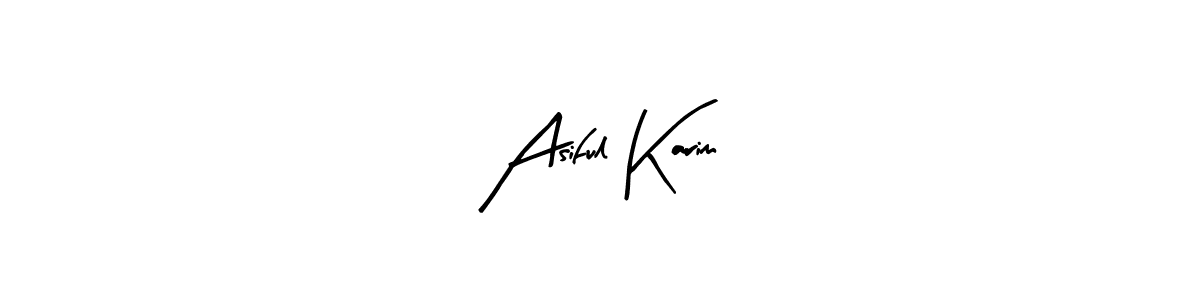 Similarly Arty Signature is the best handwritten signature design. Signature creator online .You can use it as an online autograph creator for name Asiful Karim. Asiful Karim signature style 8 images and pictures png