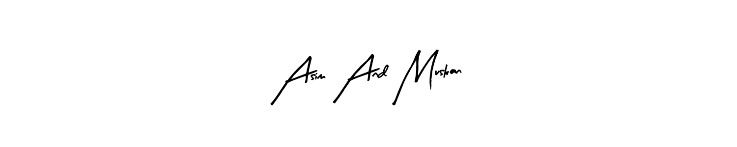 Design your own signature with our free online signature maker. With this signature software, you can create a handwritten (Arty Signature) signature for name Asim And Muskan. Asim And Muskan signature style 8 images and pictures png