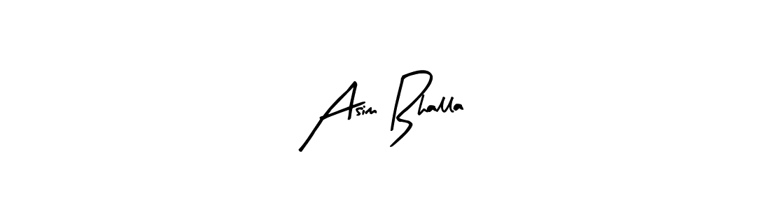 if you are searching for the best signature style for your name Asim Bhalla. so please give up your signature search. here we have designed multiple signature styles  using Arty Signature. Asim Bhalla signature style 8 images and pictures png