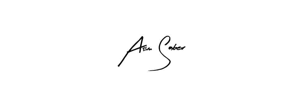 The best way (Arty Signature) to make a short signature is to pick only two or three words in your name. The name Asim Saber include a total of six letters. For converting this name. Asim Saber signature style 8 images and pictures png