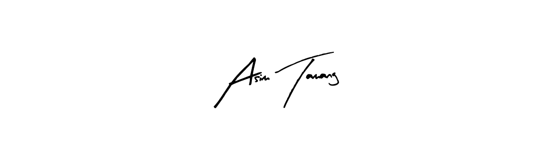 Arty Signature is a professional signature style that is perfect for those who want to add a touch of class to their signature. It is also a great choice for those who want to make their signature more unique. Get Asim Tamang name to fancy signature for free. Asim Tamang signature style 8 images and pictures png
