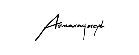 The Arty Signature font transforms the name Asinmariamjoseph into an executive sign with sharp precision and distinguished character. Asinmariamjoseph signature style 8 images and pictures png