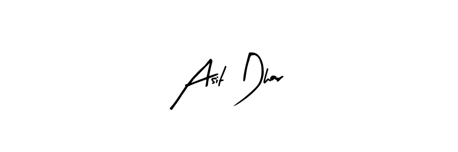 Create a beautiful signature design for name Asit Dhar. With this signature (Arty Signature) fonts, you can make a handwritten signature for free. Asit Dhar signature style 8 images and pictures png