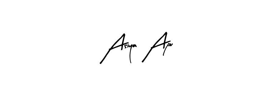 This is the best signature style for the Asiya Apu name. Also you like these signature font (Arty Signature). Mix name signature. Asiya Apu signature style 8 images and pictures png