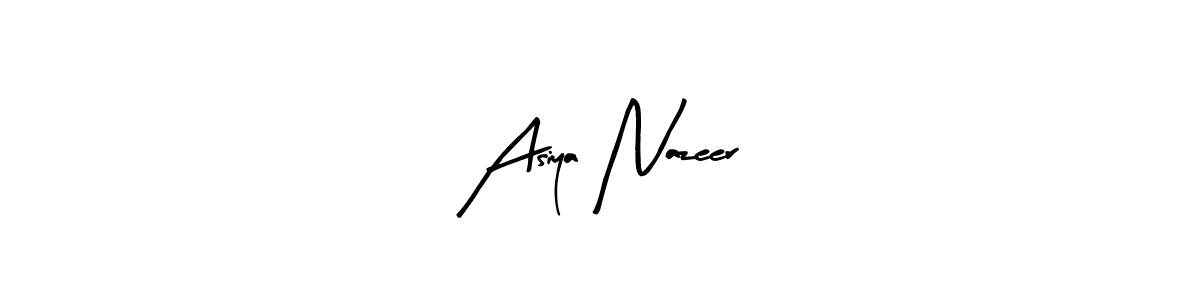 Use a signature maker to create a handwritten signature online. With this signature software, you can design (Arty Signature) your own signature for name Asiya Nazeer. Asiya Nazeer signature style 8 images and pictures png