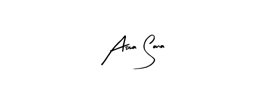Asma Sana stylish signature style. Best Handwritten Sign (Arty Signature) for my name. Handwritten Signature Collection Ideas for my name Asma Sana. Asma Sana signature style 8 images and pictures png