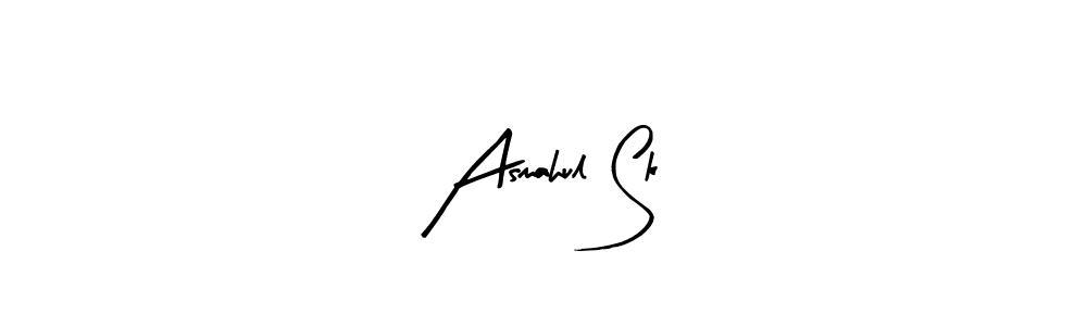 Create a beautiful signature design for name Asmahul Sk. With this signature (Arty Signature) fonts, you can make a handwritten signature for free. Asmahul Sk signature style 8 images and pictures png