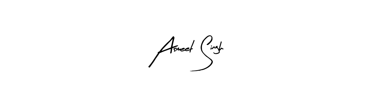Arty Signature is a professional signature style that is perfect for those who want to add a touch of class to their signature. It is also a great choice for those who want to make their signature more unique. Get Asmeet Singh name to fancy signature for free. Asmeet Singh signature style 8 images and pictures png