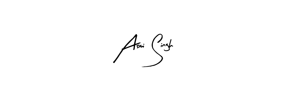 Design your own signature with our free online signature maker. With this signature software, you can create a handwritten (Arty Signature) signature for name Asmi Singh. Asmi Singh signature style 8 images and pictures png