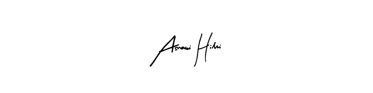 Design your own signature with our free online signature maker. With this signature software, you can create a handwritten (Arty Signature) signature for name Asnawi Hilmi. Asnawi Hilmi signature style 8 images and pictures png