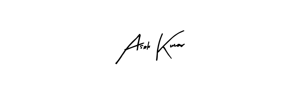 Make a beautiful signature design for name Asok Kumar. With this signature (Arty Signature) style, you can create a handwritten signature for free. Asok Kumar signature style 8 images and pictures png