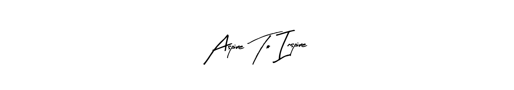 Arty Signature is a professional signature style that is perfect for those who want to add a touch of class to their signature. It is also a great choice for those who want to make their signature more unique. Get Aspire To Inspire name to fancy signature for free. Aspire To Inspire signature style 8 images and pictures png